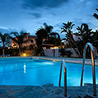 Swimming pool at night