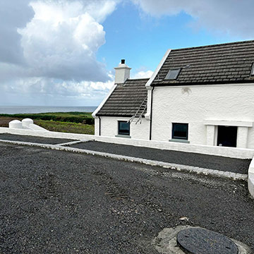 Paved parking area in front of Ballylinny