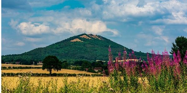 Scenic view of Shropshire looking over hills