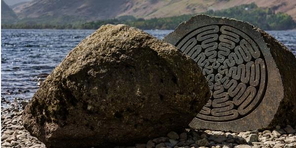 Hundred Year Stone at Derwent water walk