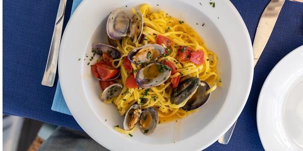 pasta at the cave restaurant Polignano a Mare