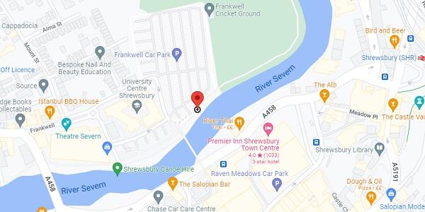 Wild swimming Shrewsbury map