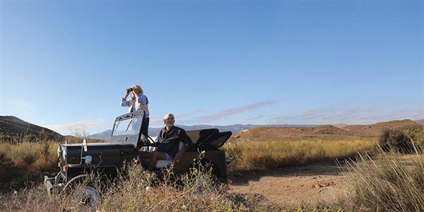 Sue Barker enjoying safari whilst holidaying at Alfaix in Almeria, Spain